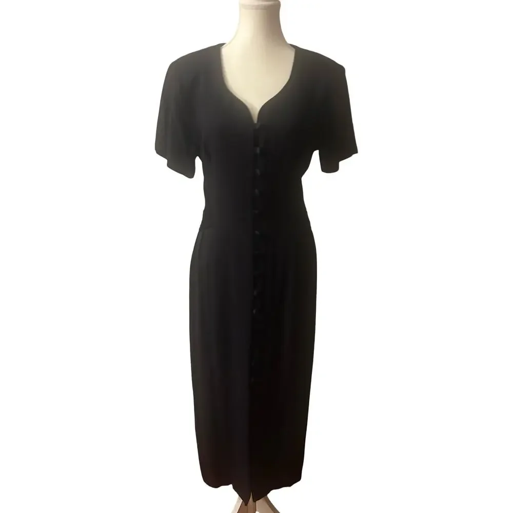 Vintage Button-Front Dress | Dawn Joy Fashions | Made in USA - Picture 2 of 7